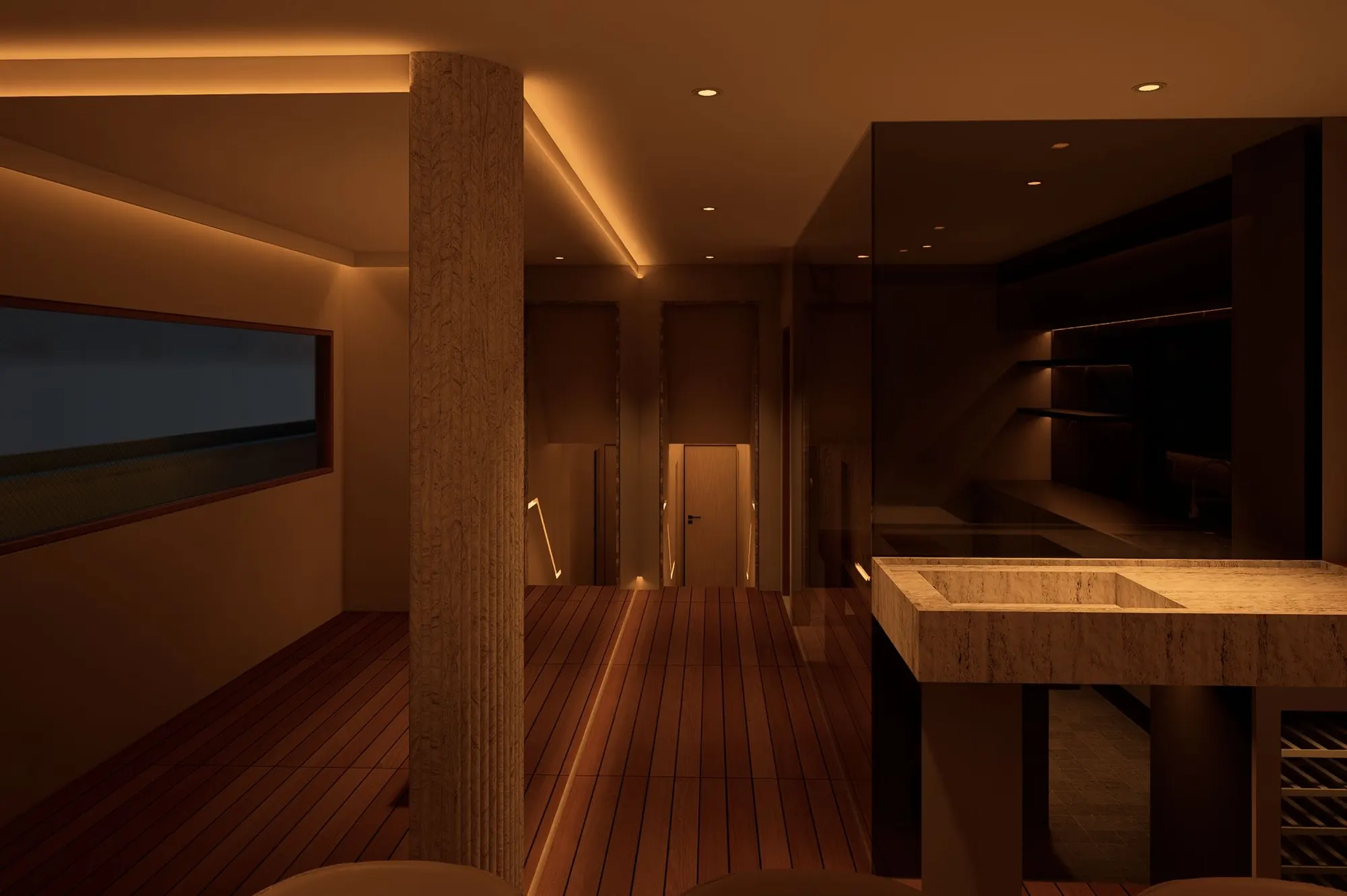 Design render of a guest cabin
