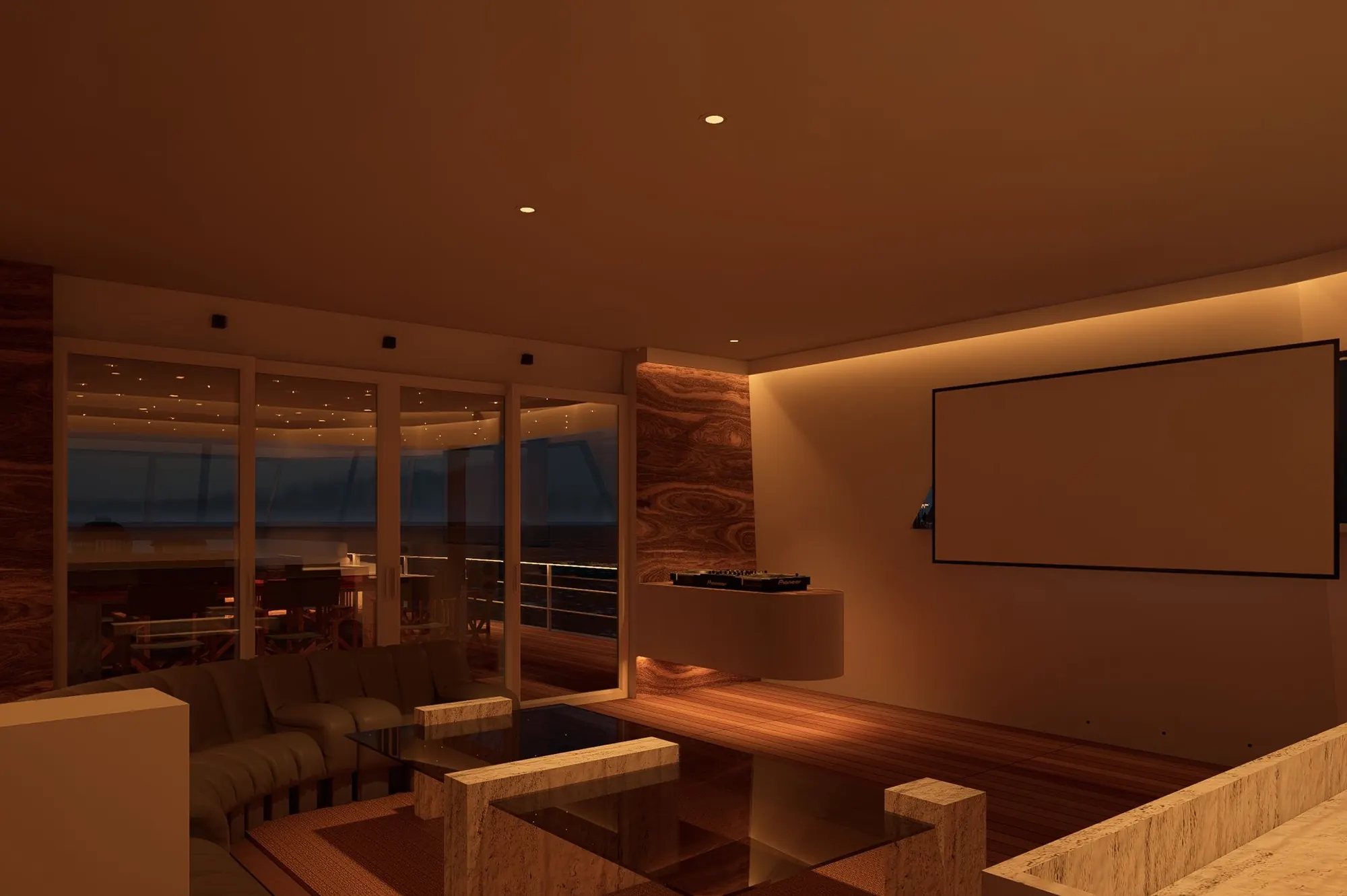 Design render of the lounge