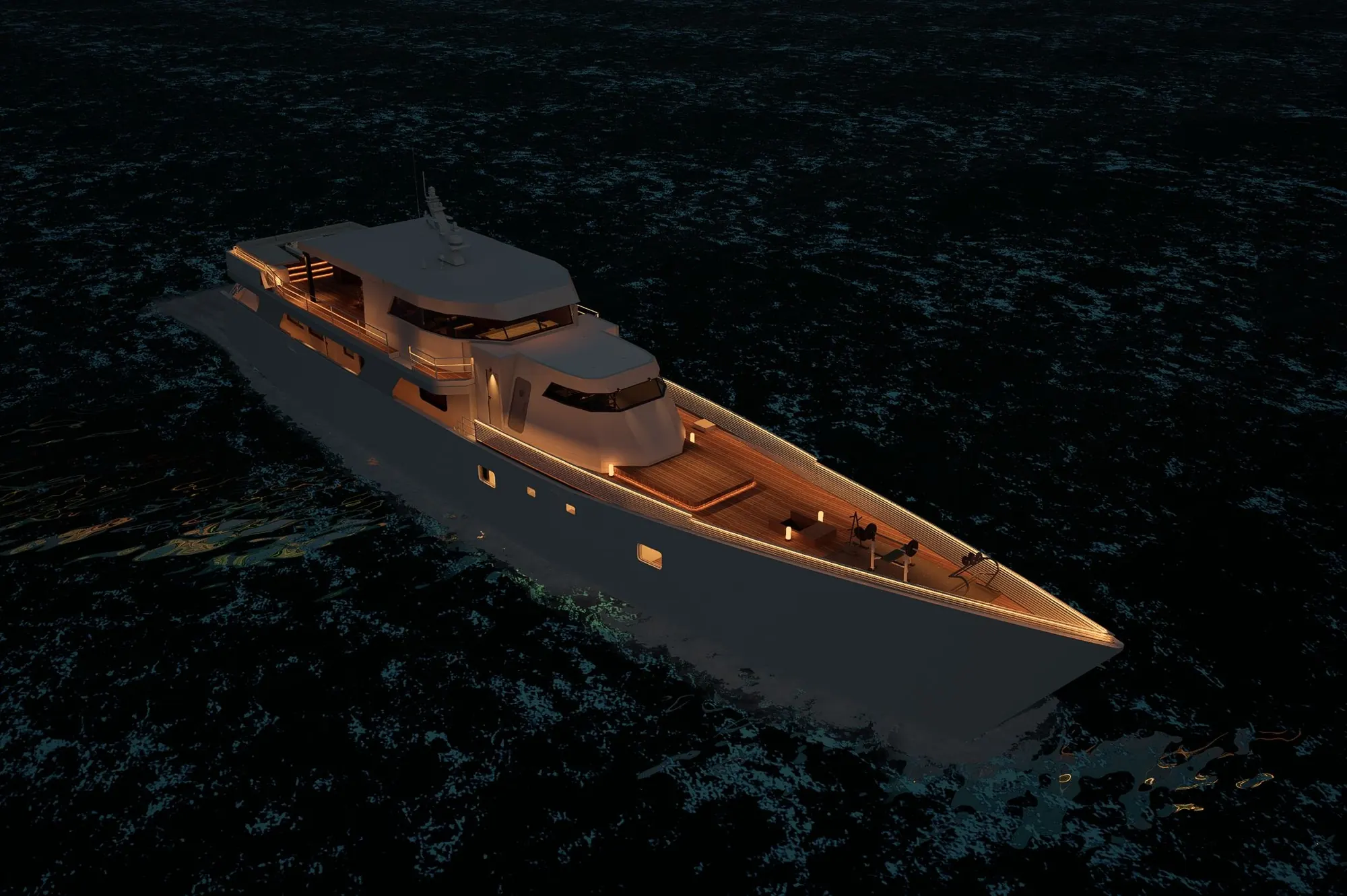 Design render of The James at night